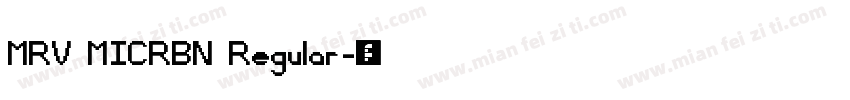 MRV MICRBN Regular字体转换